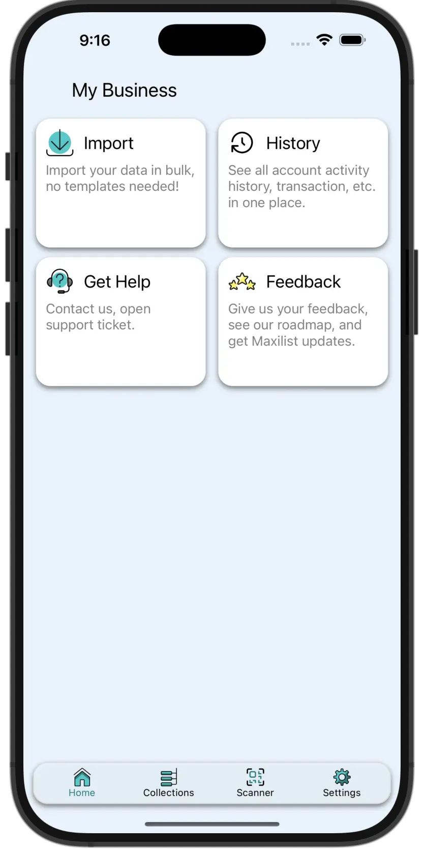 Get help from Maxilist support team.